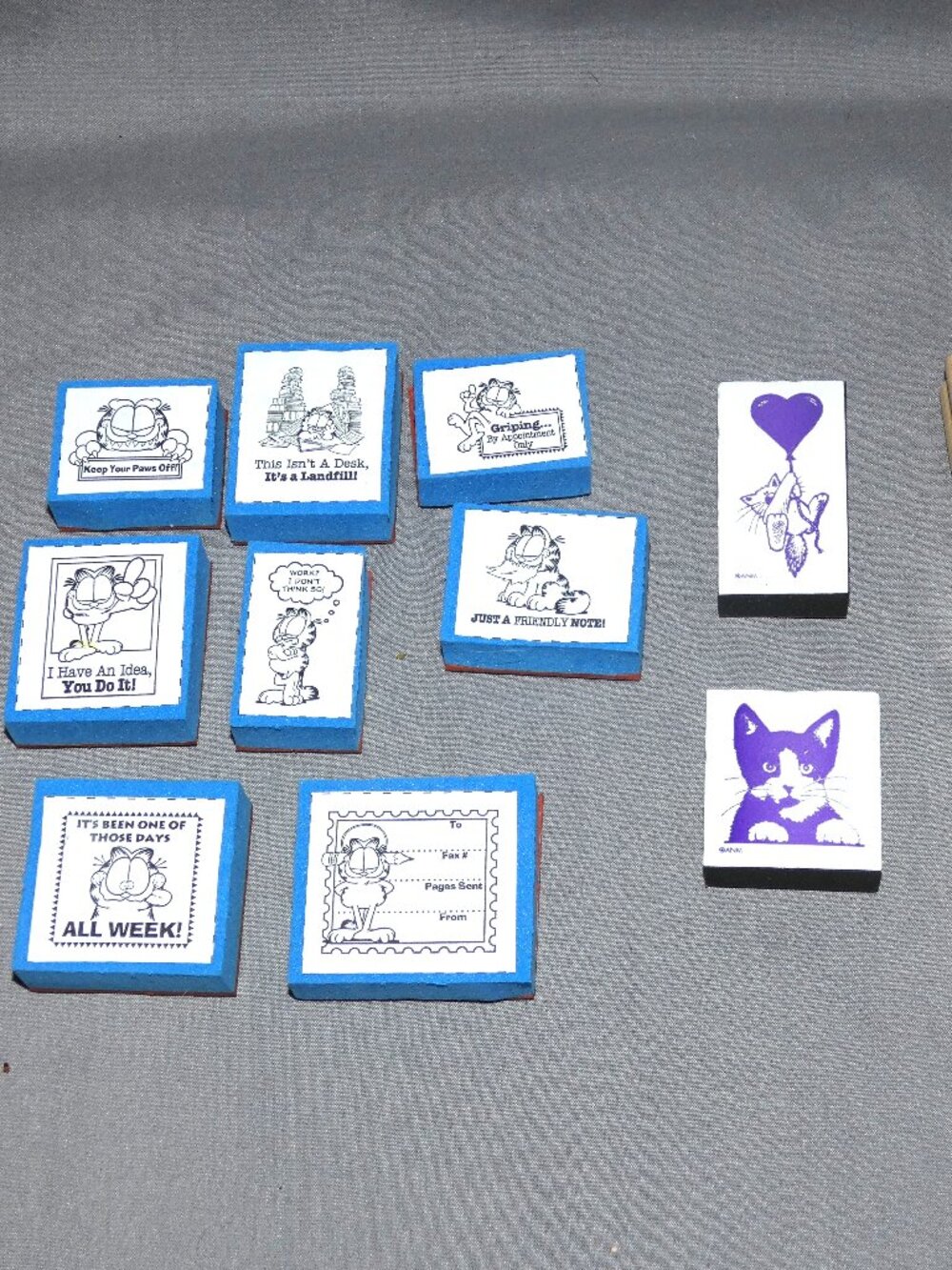 Lot of 13 Miscellaneous Craft Stamps Snoopy Garfield Balloons